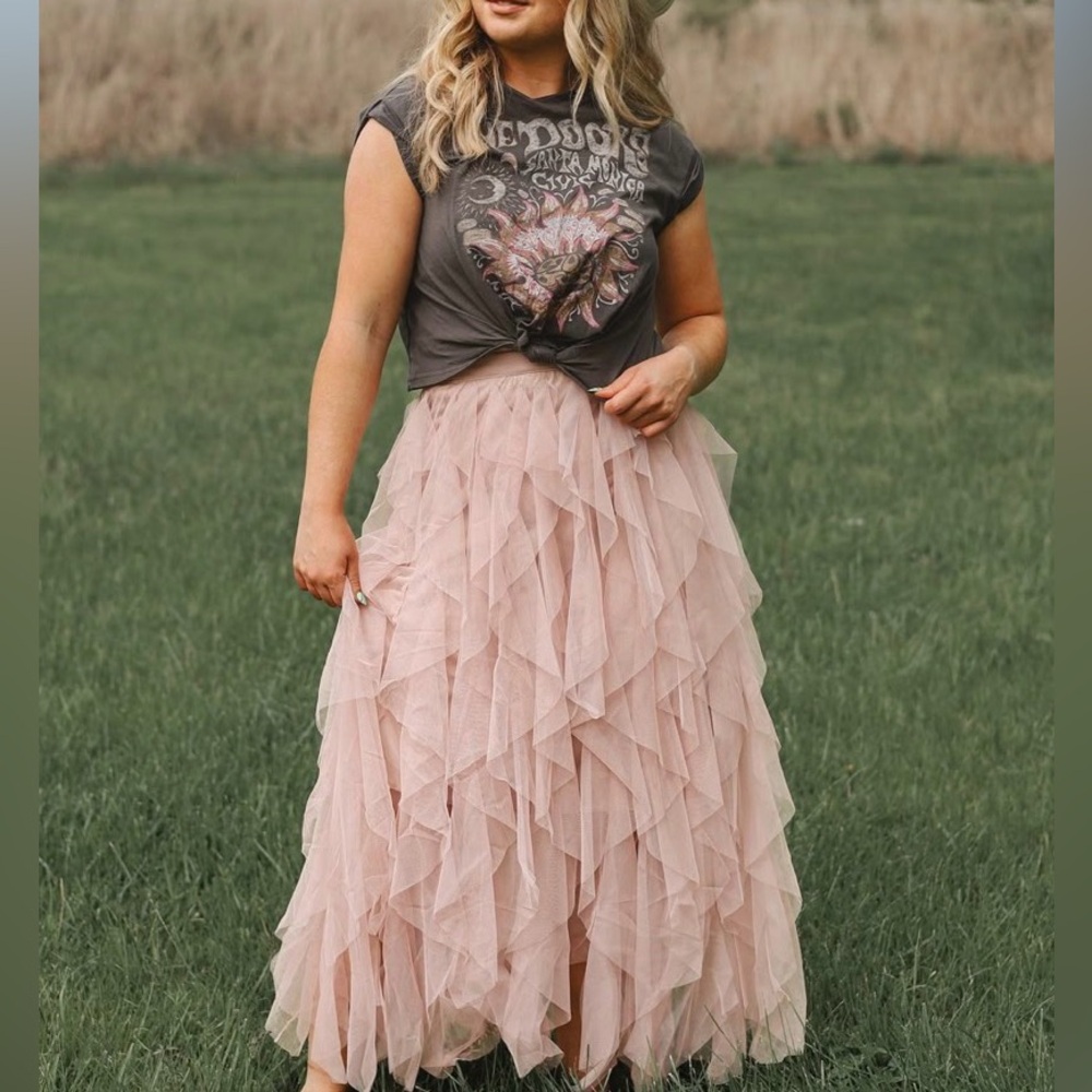 Studio West Black tired Tulle Skirt - Picture 6 of 6